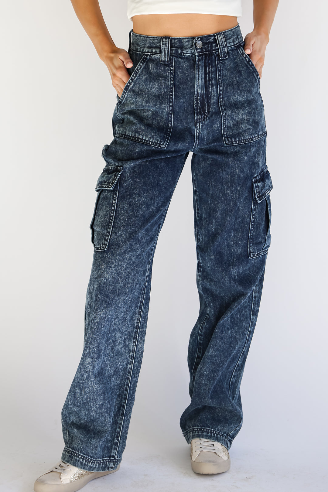 cargo jeans front view