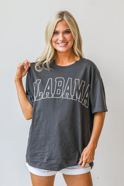 charcoal Alabama Graphic Tee front view