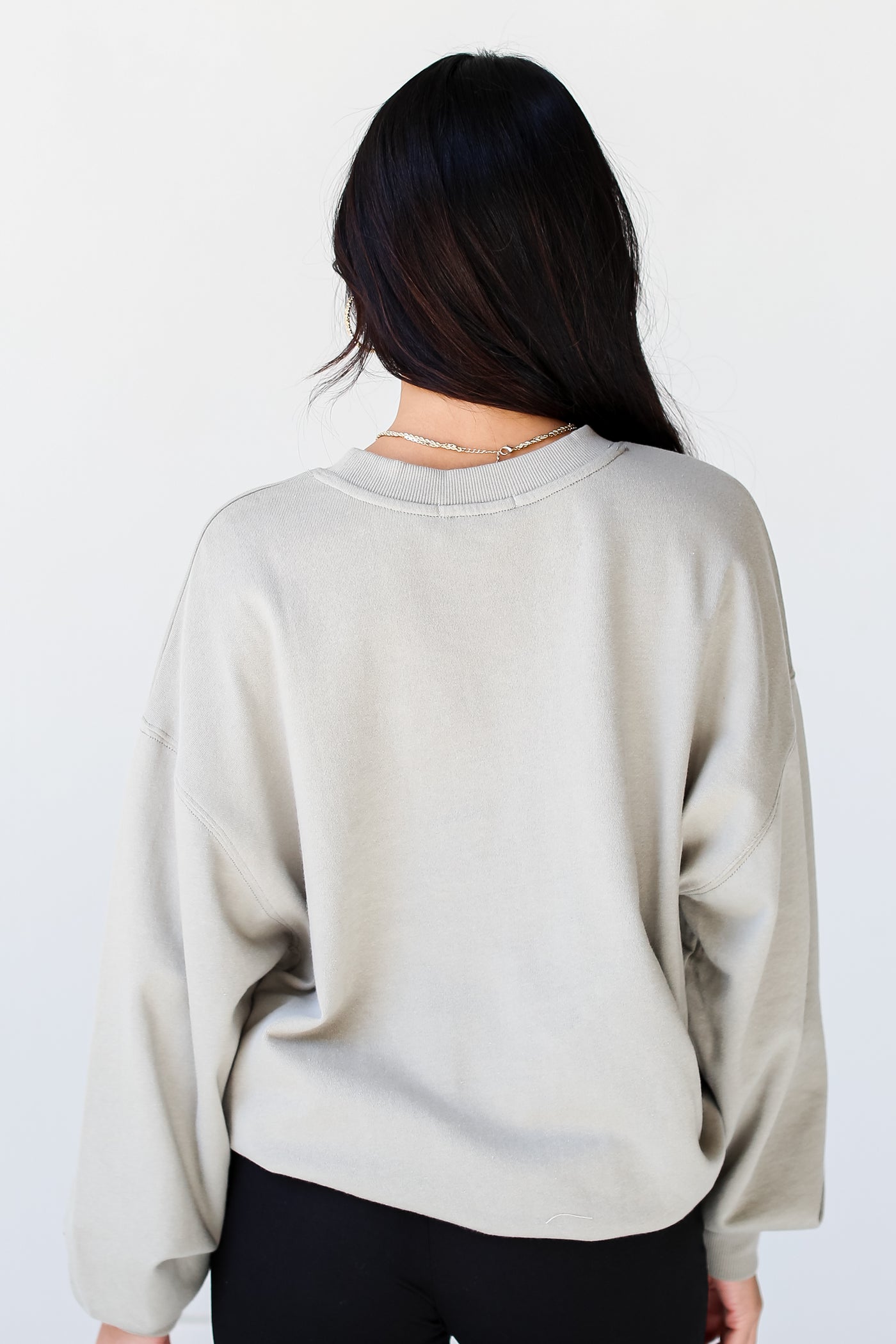 Sage green Amen Pullover back view