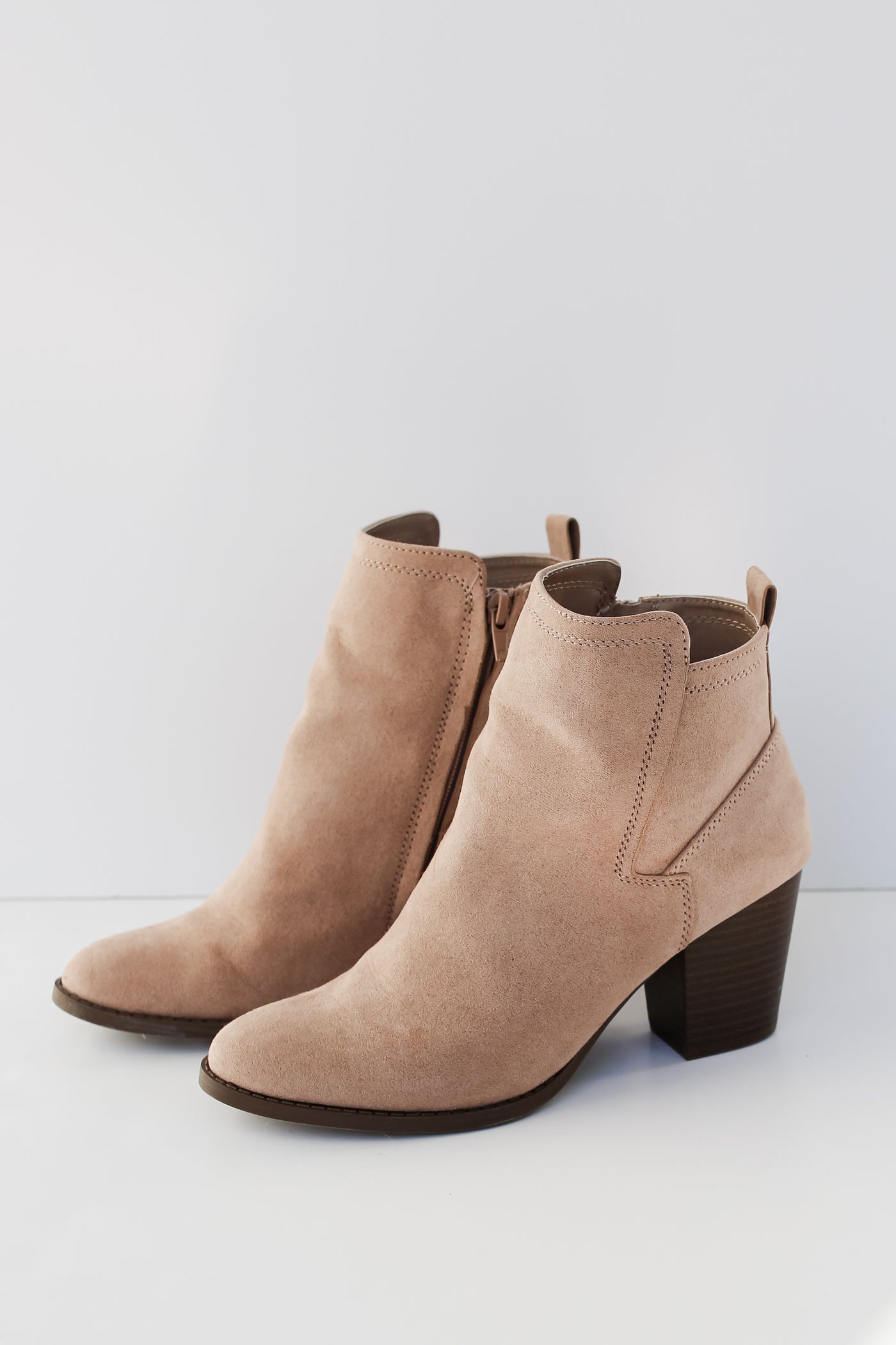 Taupe Booties side view