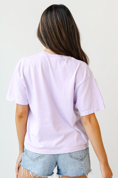 Lavender Athens Georgia Cropped Tee back view
