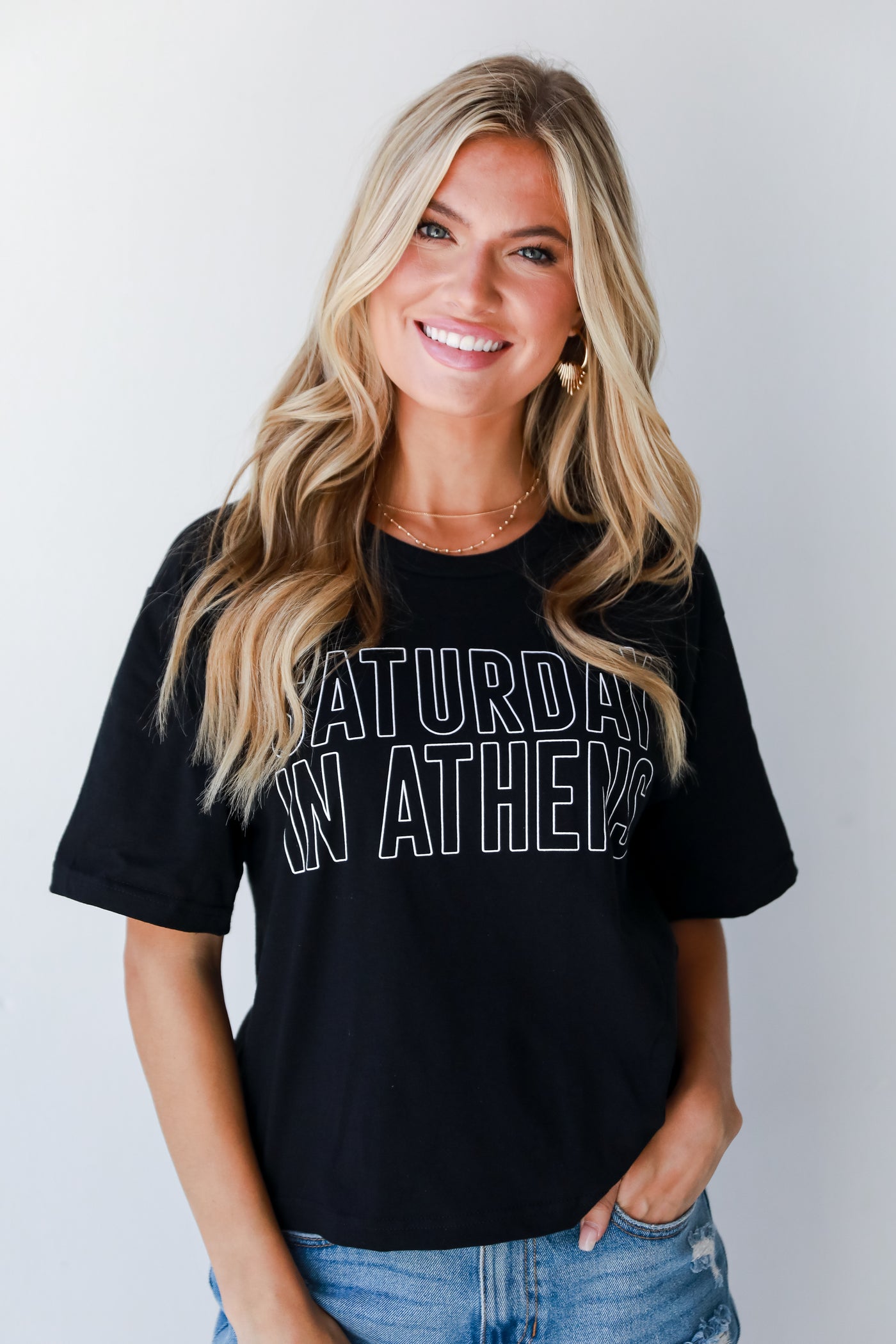 Black Saturday In Athens Cropped Tee