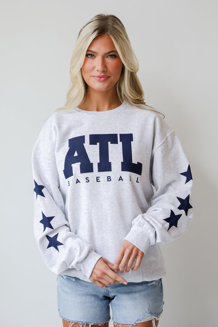 Heather Grey ATL Baseball Star Sweatshirt