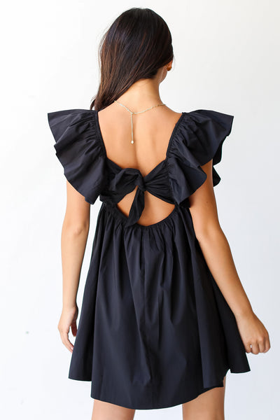 black Mini Dress back view