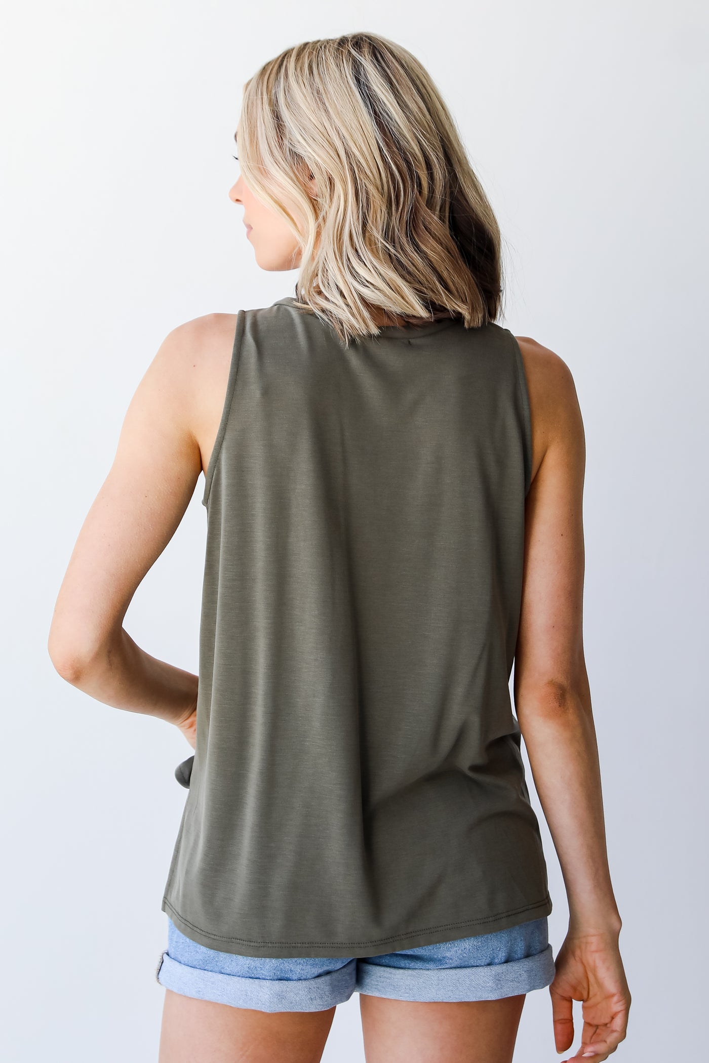 olive Everyday Tank back view