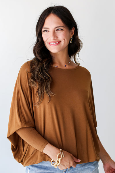 camel Oversized Top front view