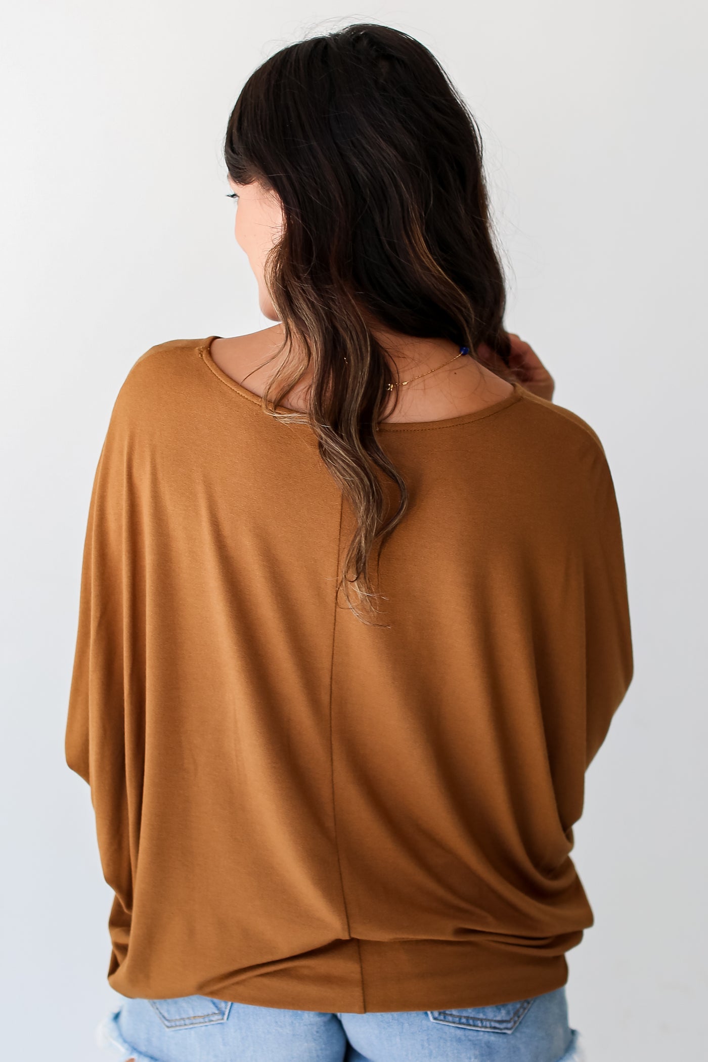 camel Oversized Top back view