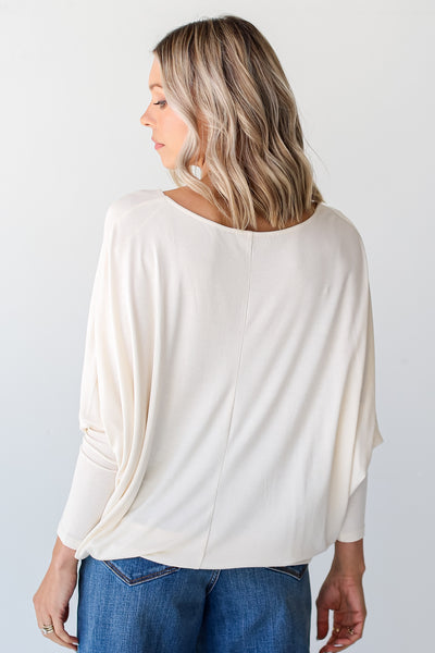 white Oversized Top back view