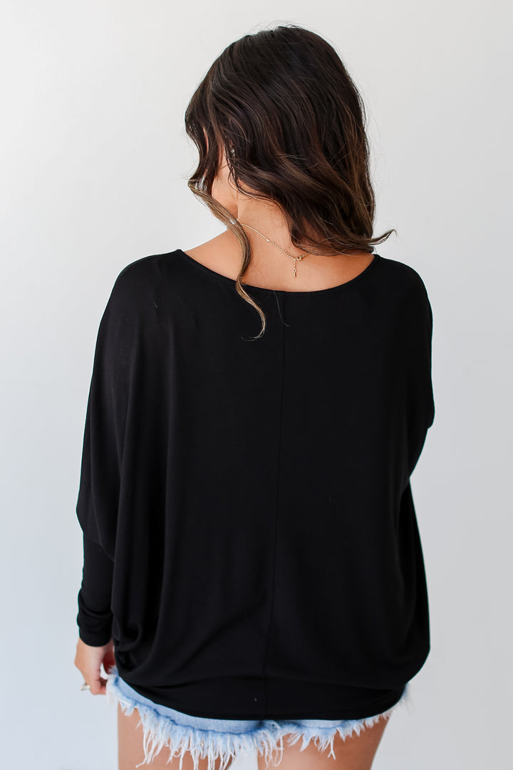 black Oversized Top back view