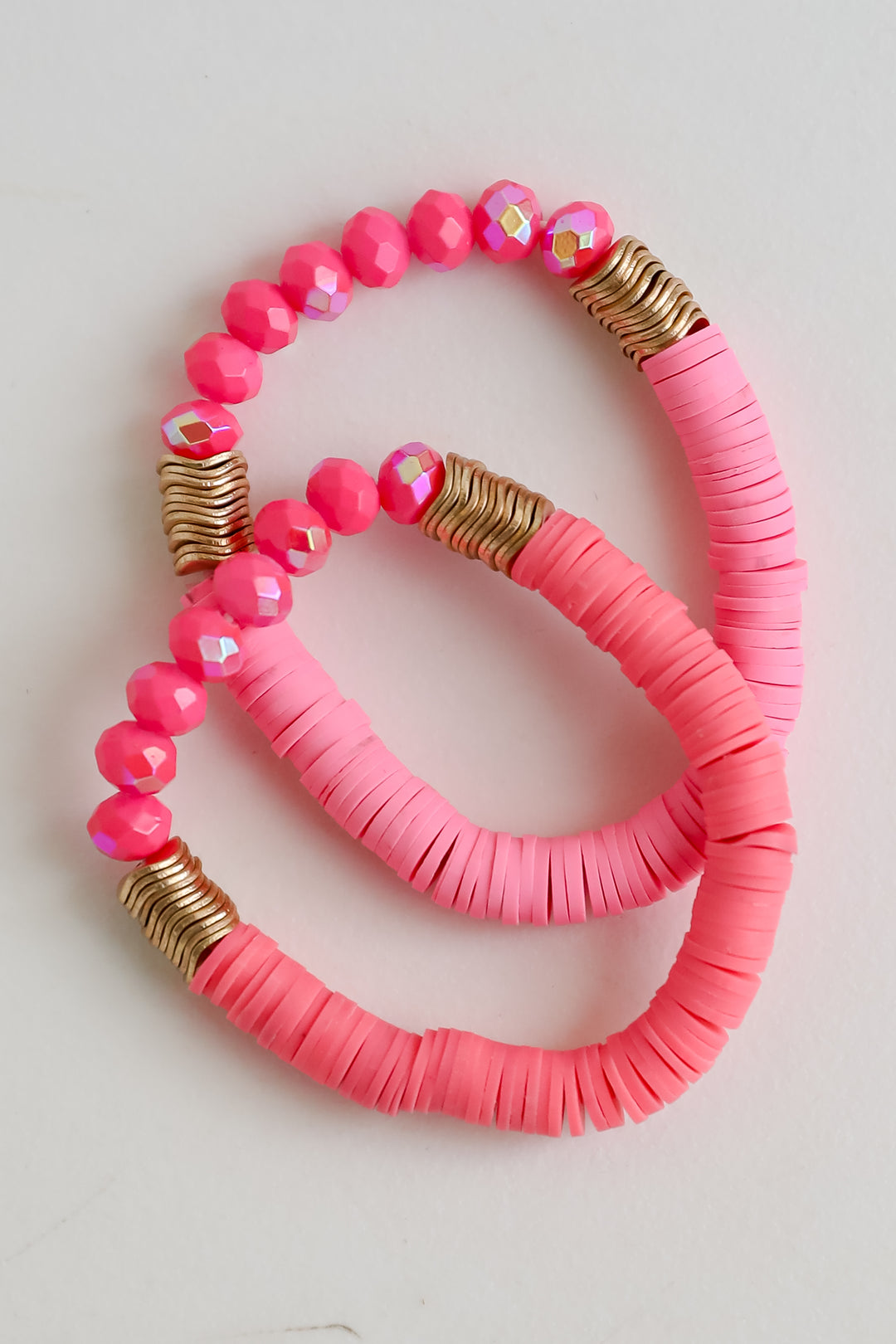 Zoey Hot Pink Beaded Bracelet Set