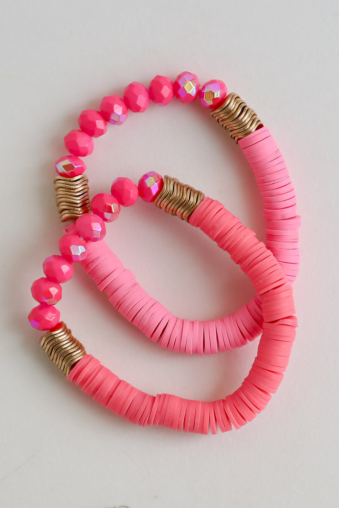 Zoey Hot Pink Beaded Bracelet Set