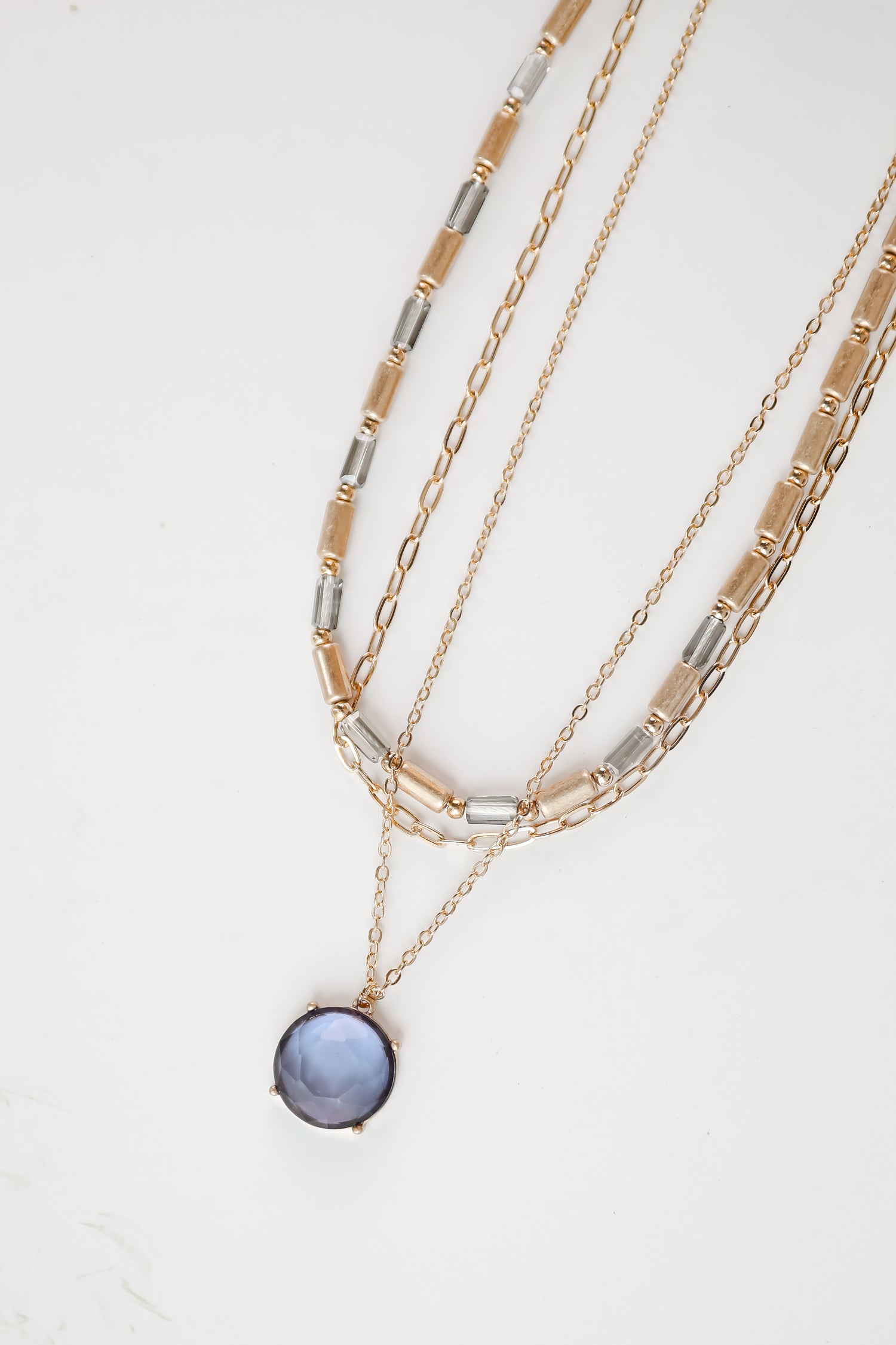 Ellie Grey Gemstone Charm Layered Necklace