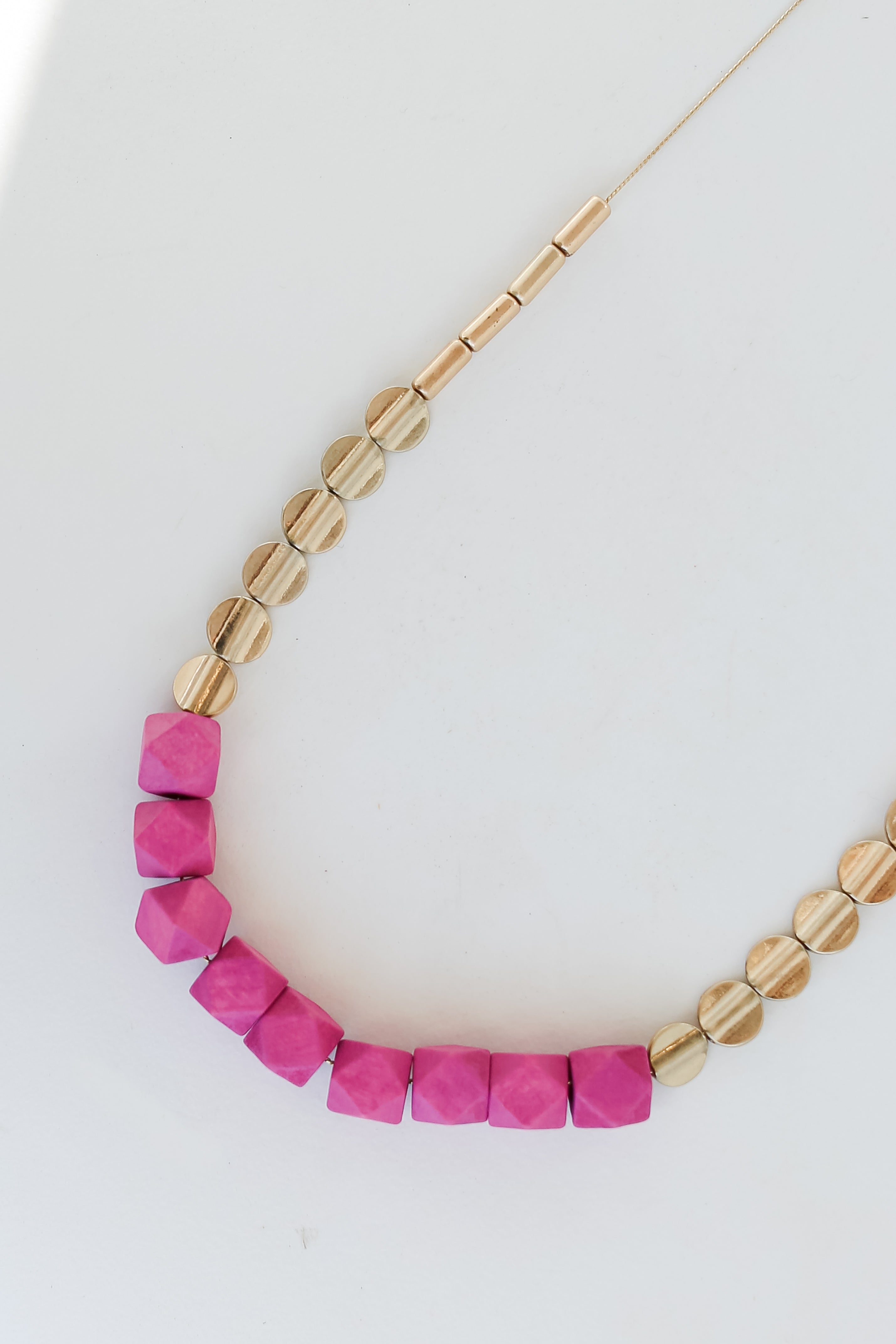 pink beaded necklace