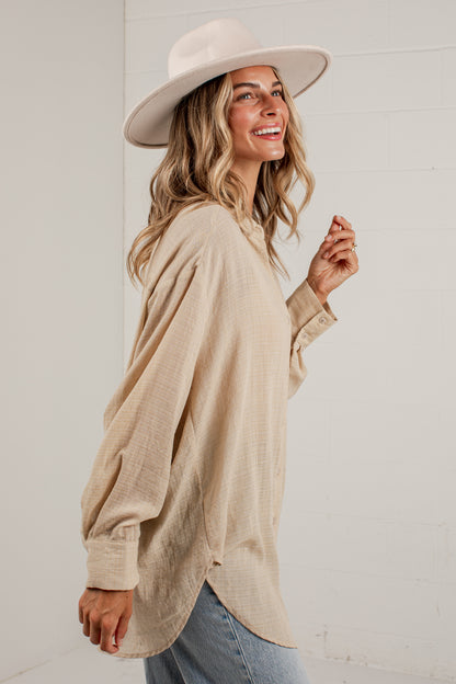 Allison Oversized Button-Up Blouse