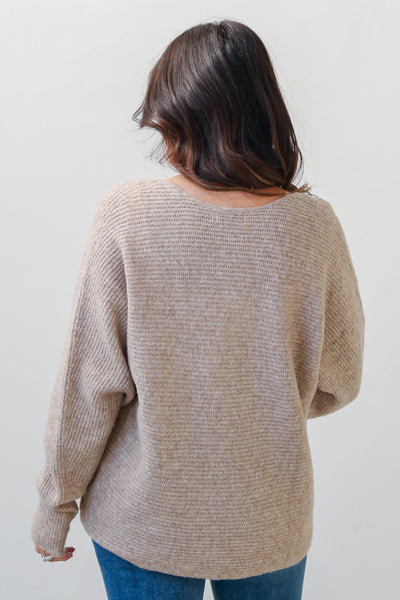 Beige Oversized Sweater for women