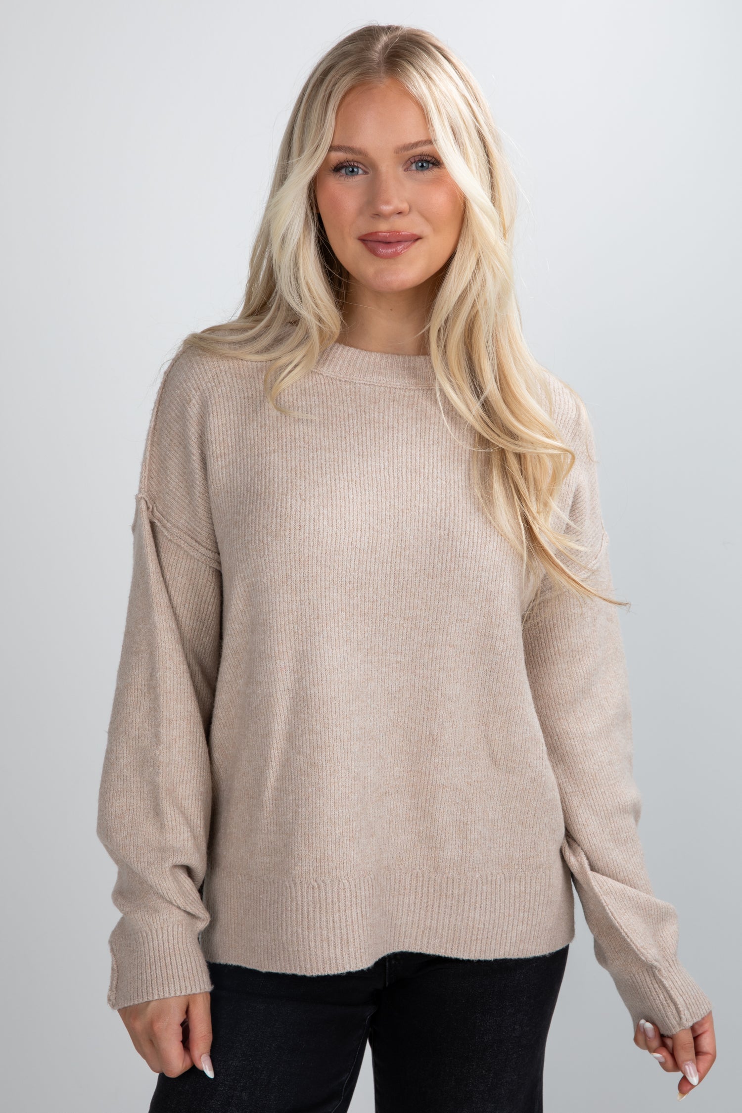 beige sweater