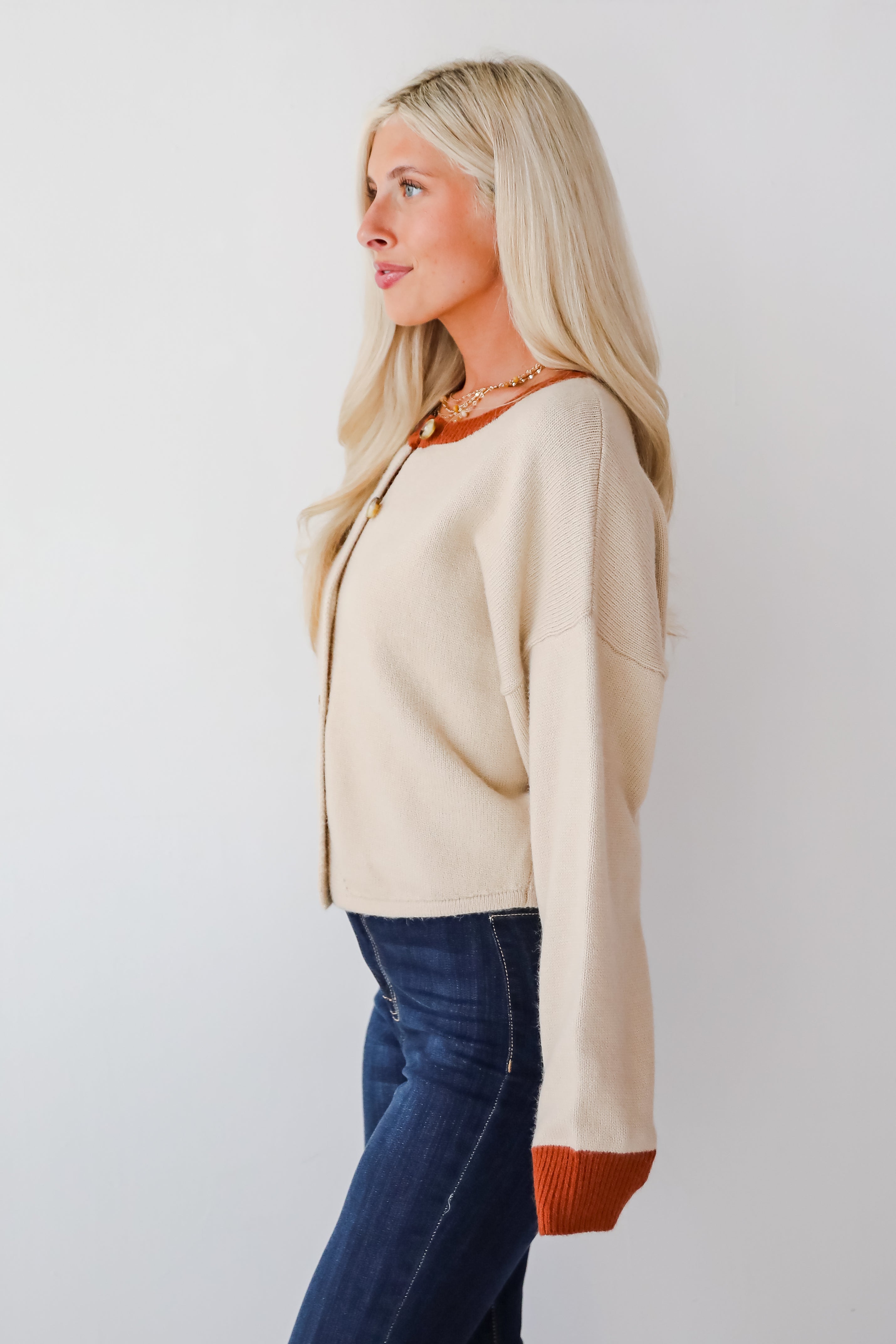 Cozy Energy Beige Sweater Cardigan