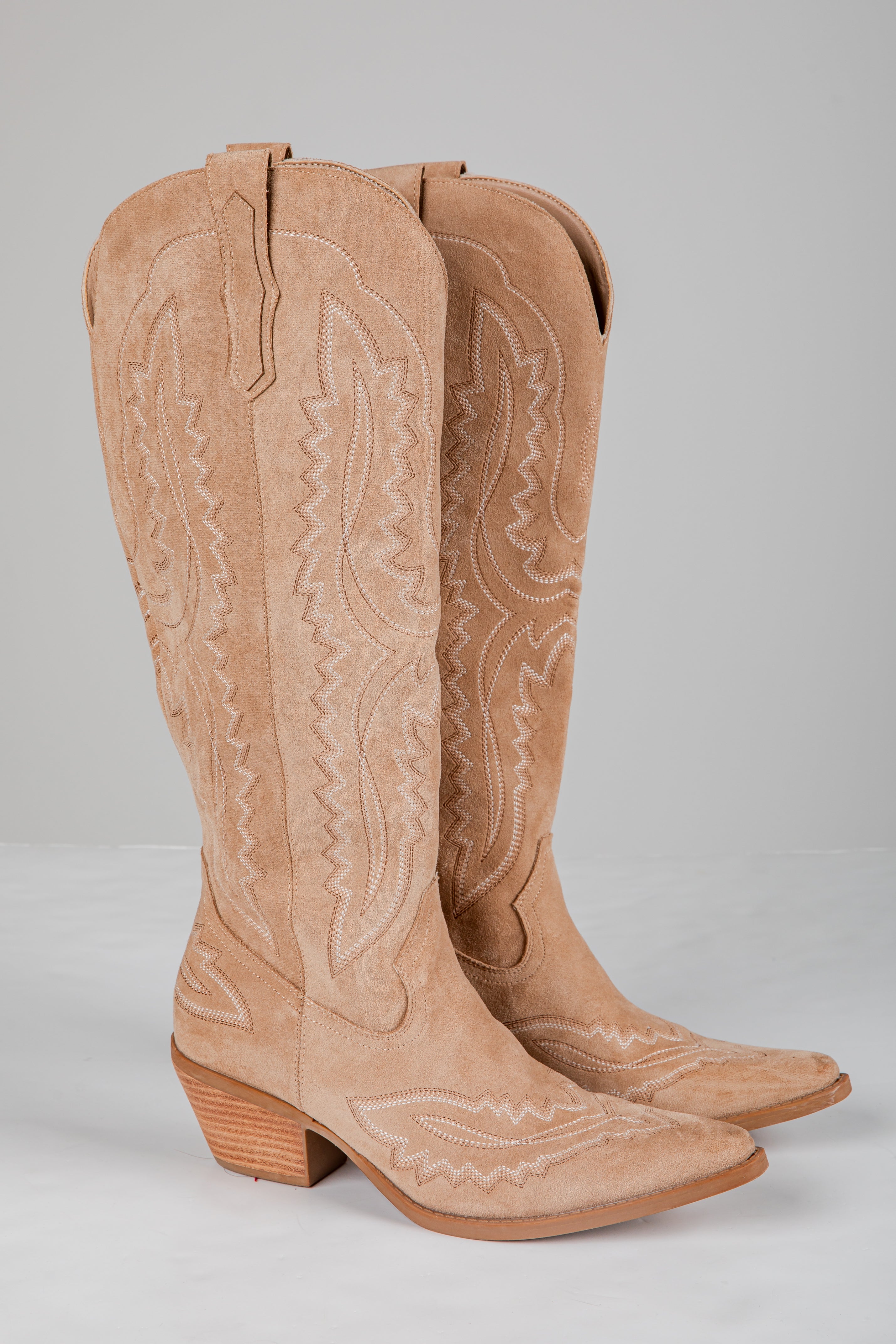 beige western boots