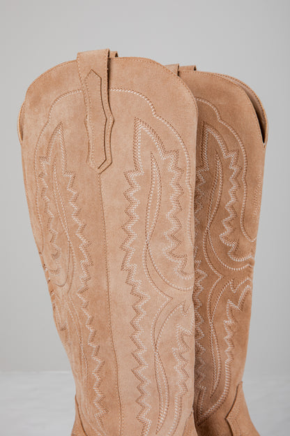 beige western boots