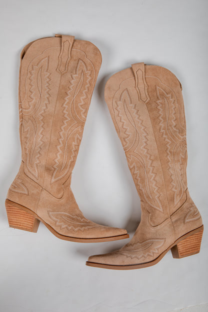 beige western boots