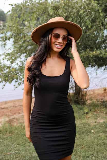 Authentic Vibes Black Bodycon Mini Dress