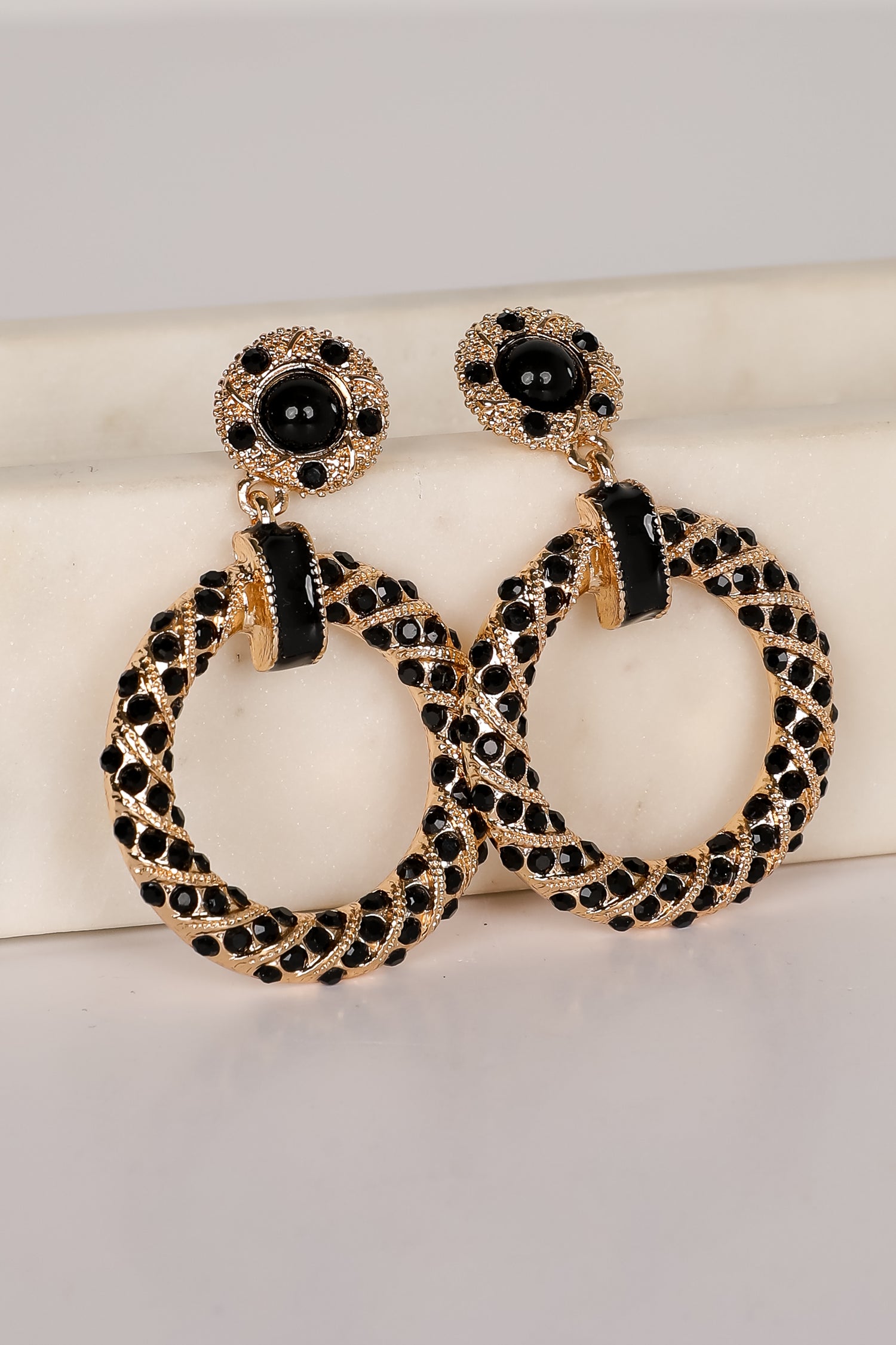 Chic Black Circle Drop Earrings | Statement Earrings | Dress Up Chic Black Circle Drop Earrings | Statement Earrings | Dress Up