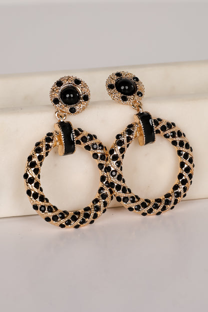 Chic Black Circle Drop Earrings | Statement Earrings | Dress Up Chic Black Circle Drop Earrings | Statement Earrings | Dress Up