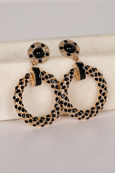 black dress statement earrings FINAL SALE Do Not Sync Hailey Bieber Looks Picture on other occasions I Women's size:14
