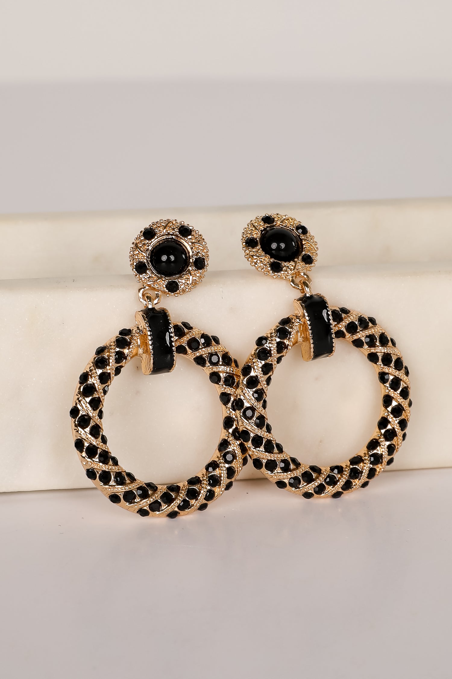 Chic Black Circle Drop Earrings | Statement Earrings | Dress Up Chic Black Circle Drop Earrings | Statement Earrings | Dress Up