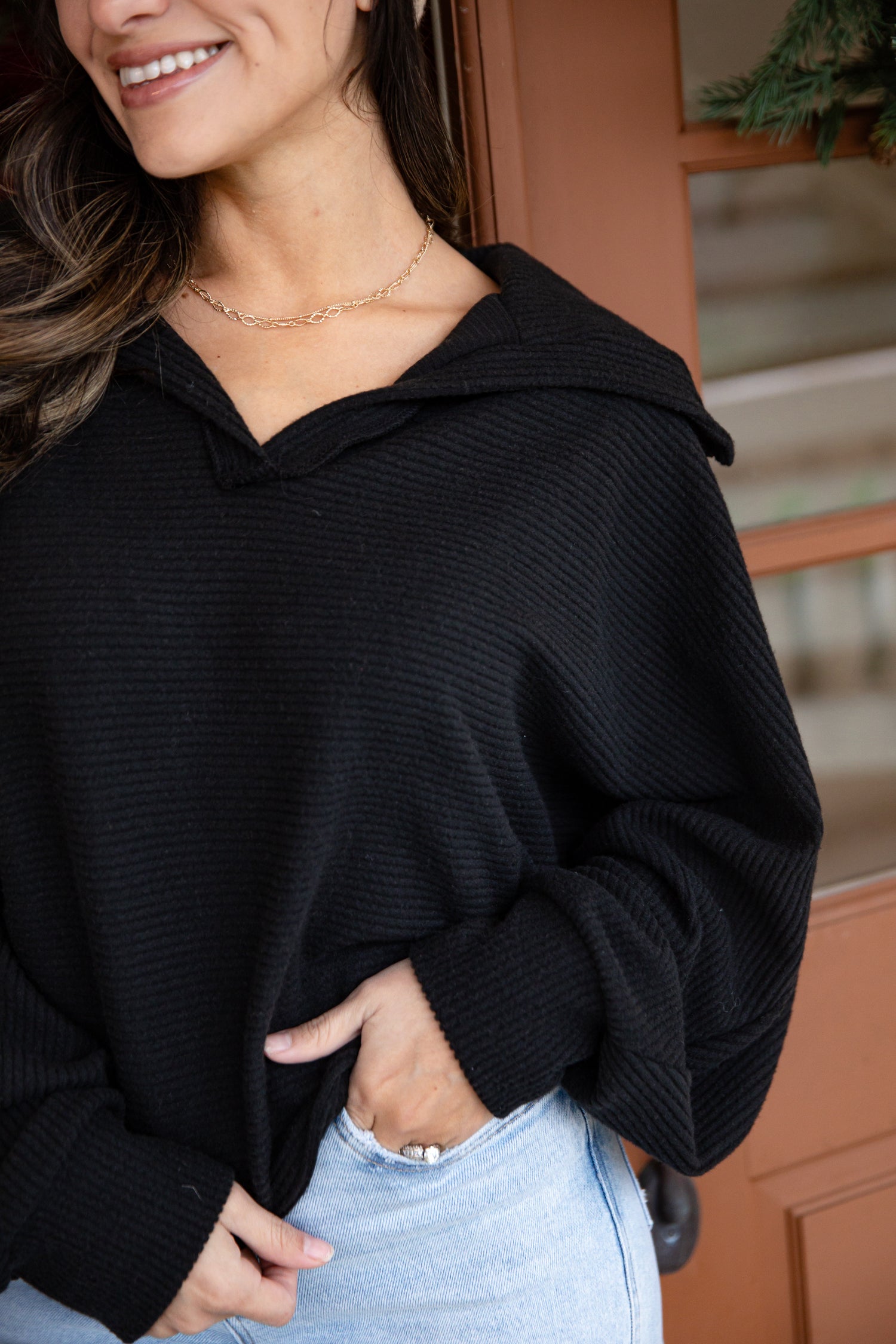 Alpine Comfort Soft Corded Knit Top