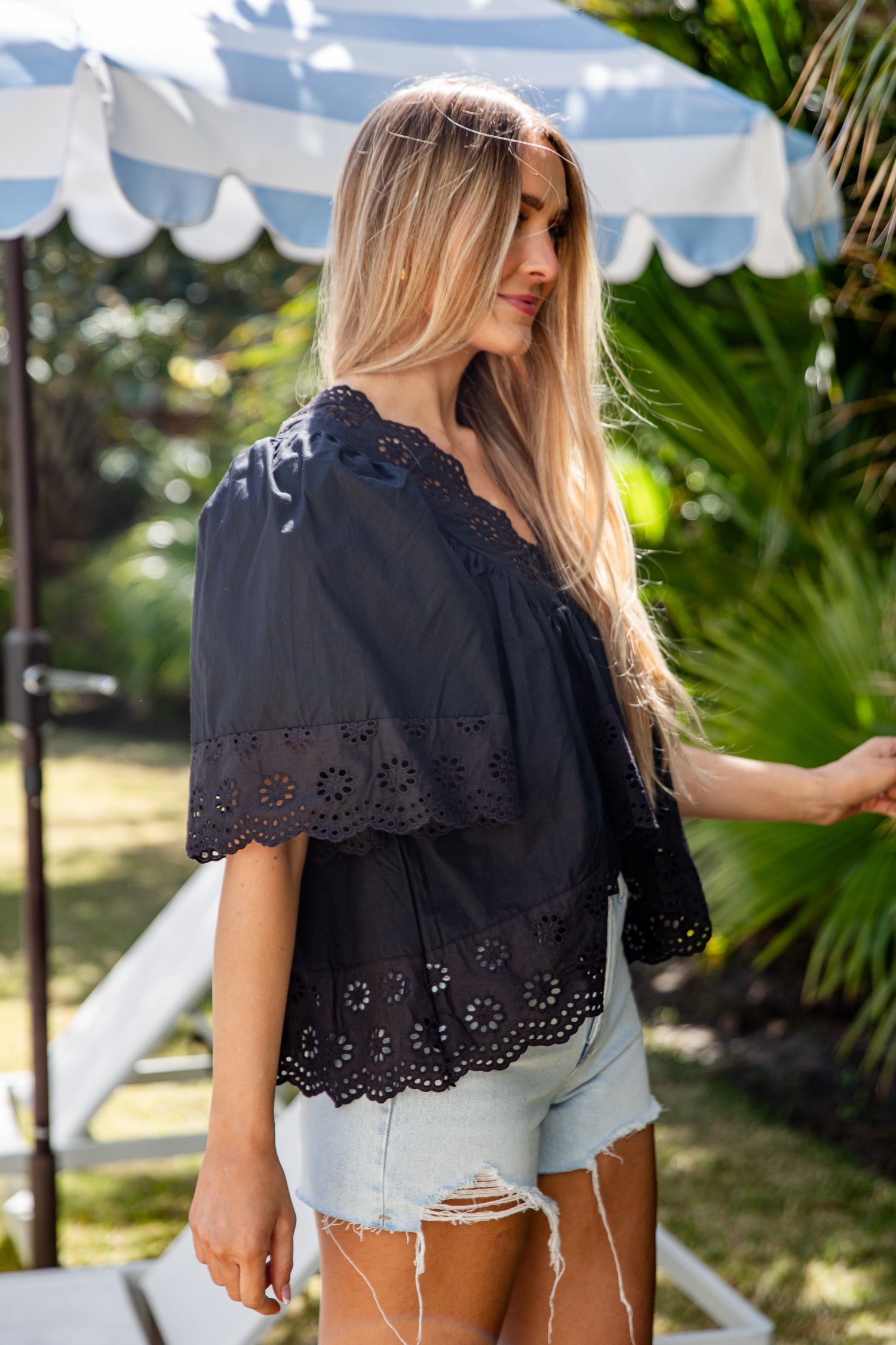eyelet dress with shorts underneath Eyelet Mini Dress with Shorts