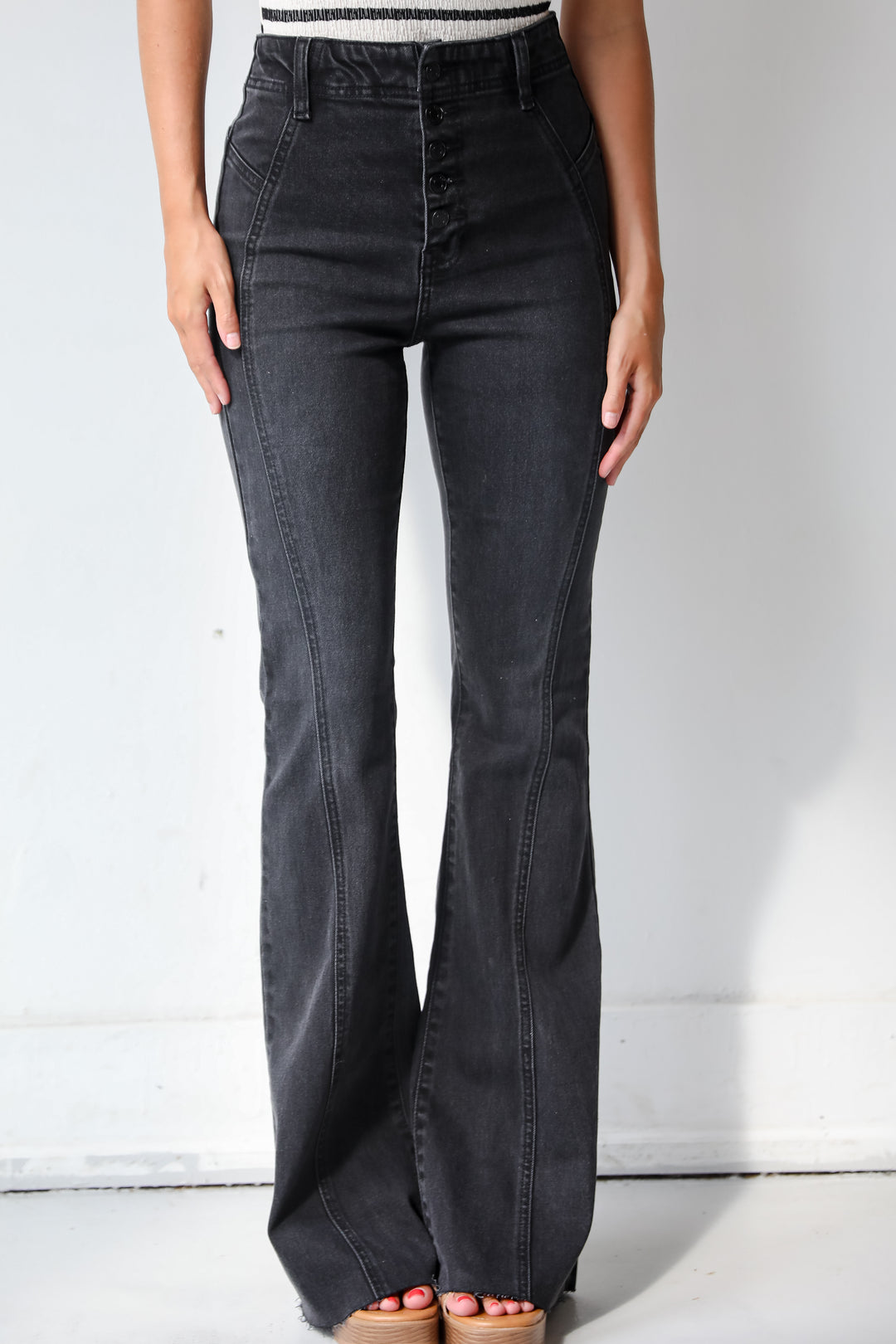 Zoey Black Flare Jeans