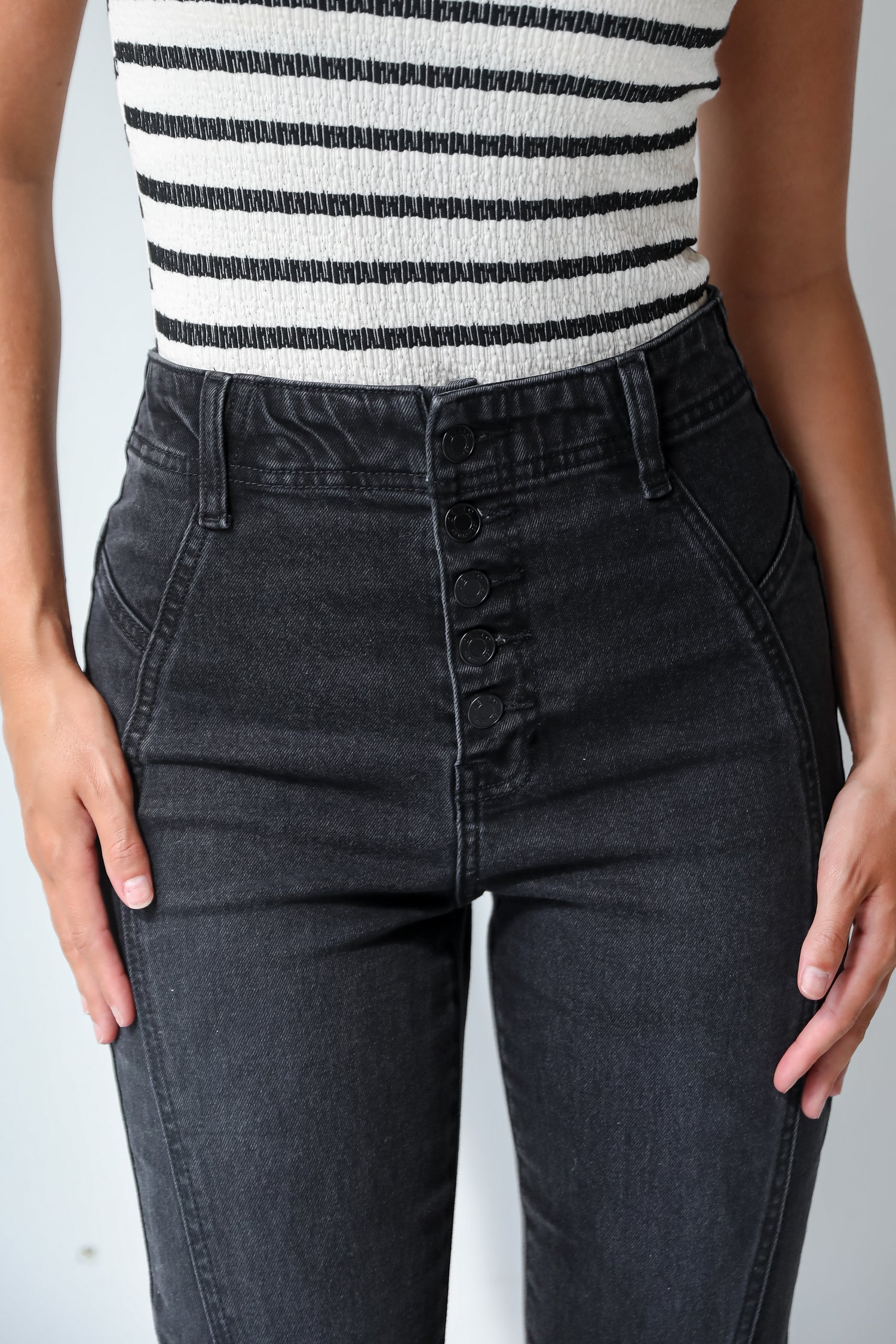 Zoey Black Flare Jeans