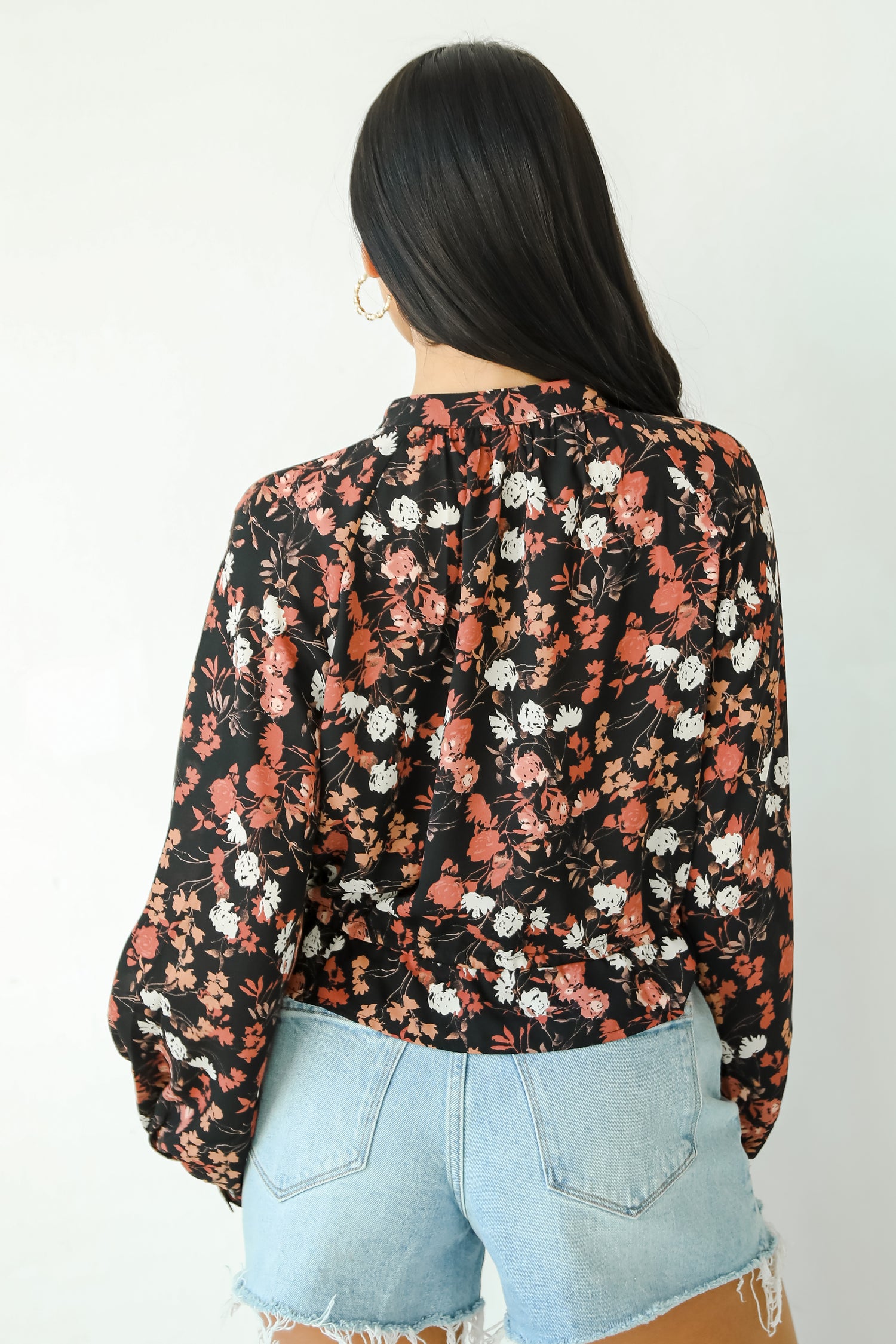 Luxe Possibilities Black Floral Blouse