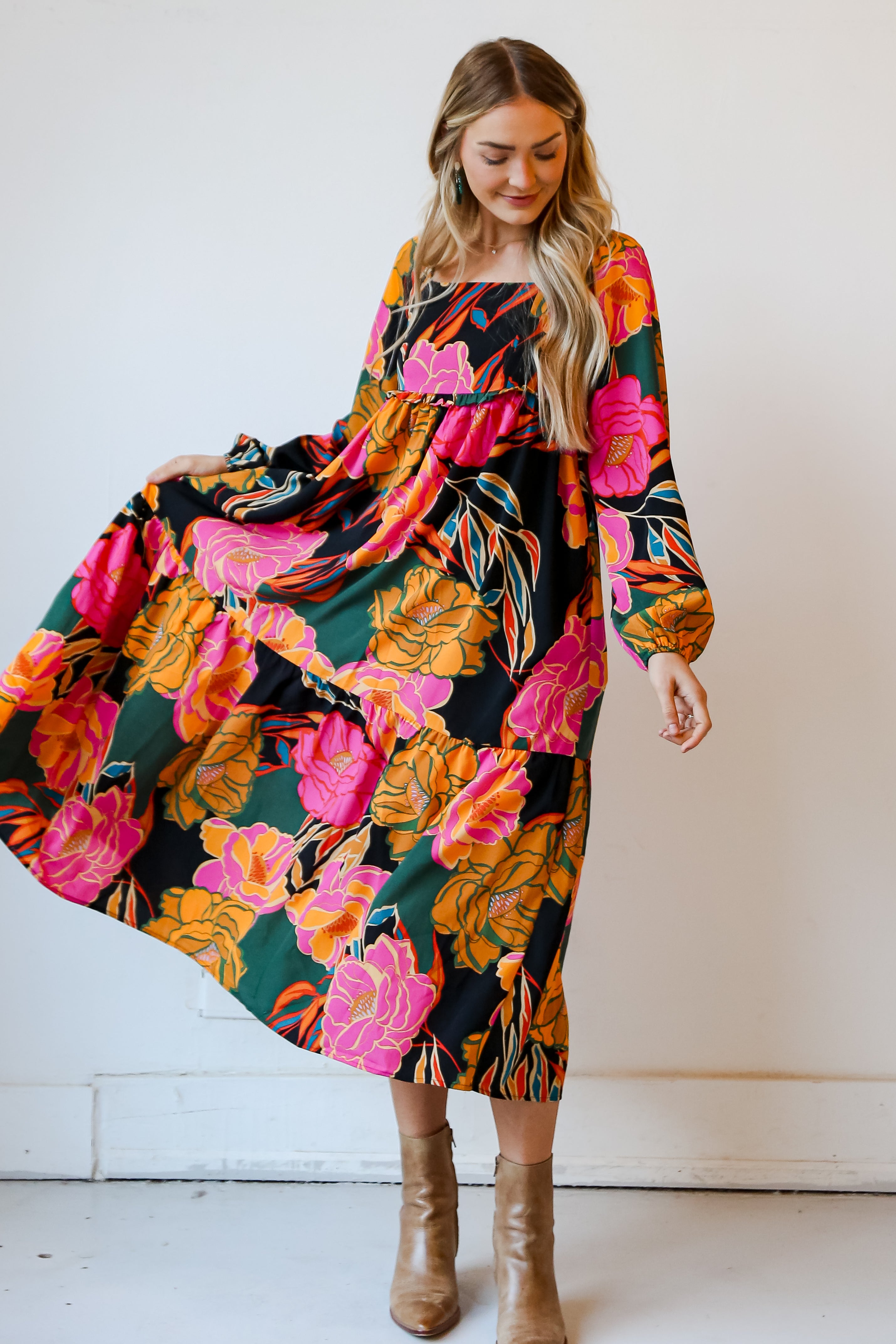 floral maxi dress