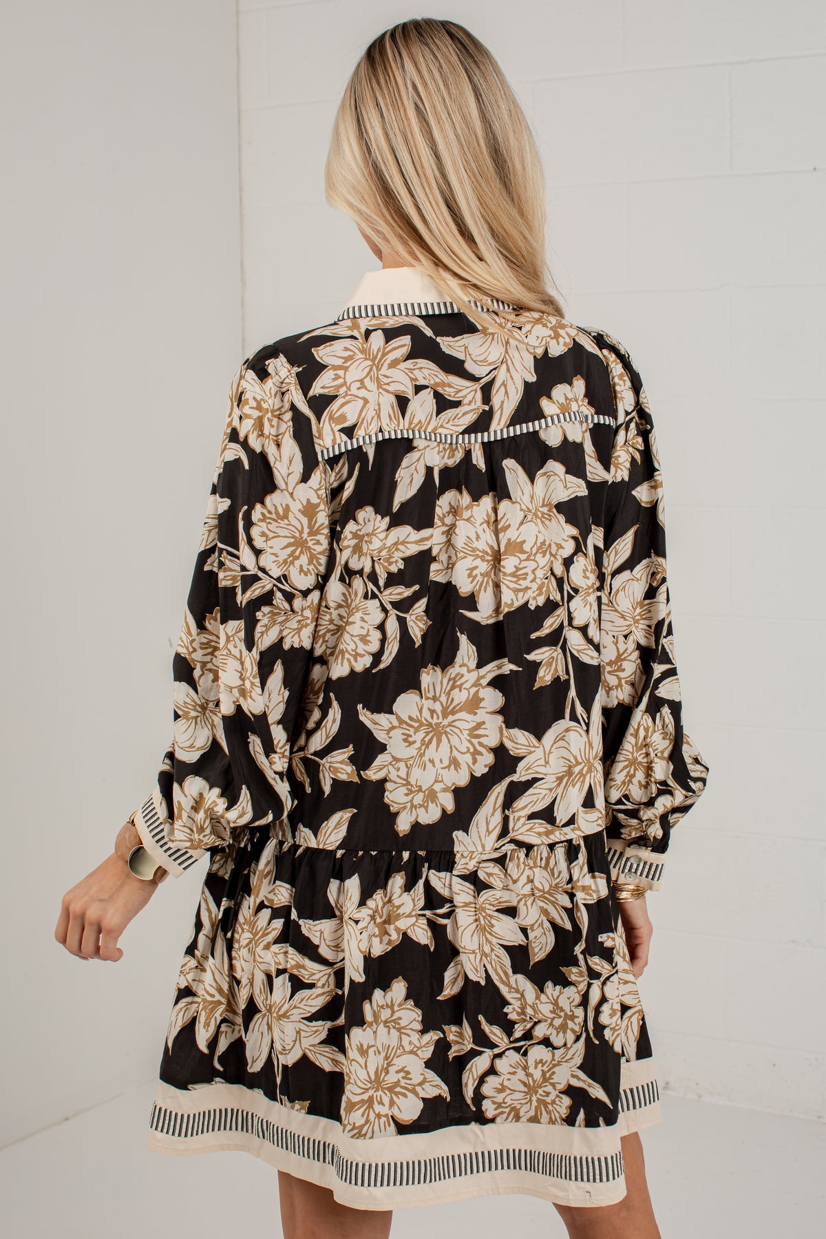 Style Notes Black Floral Mini Dress
