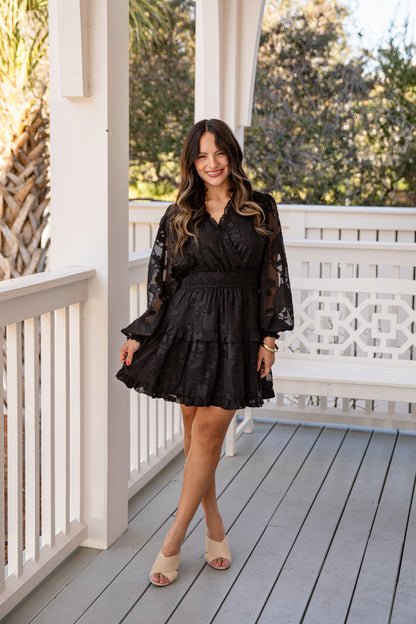 Black Floral Mini Dress | Trendy Women's Clothing
