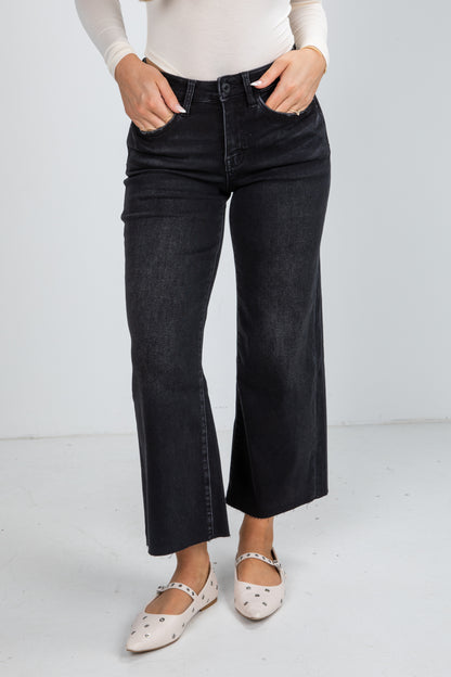 high rise black jeans