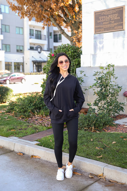 Blissful Beginnings Black Hooded Top