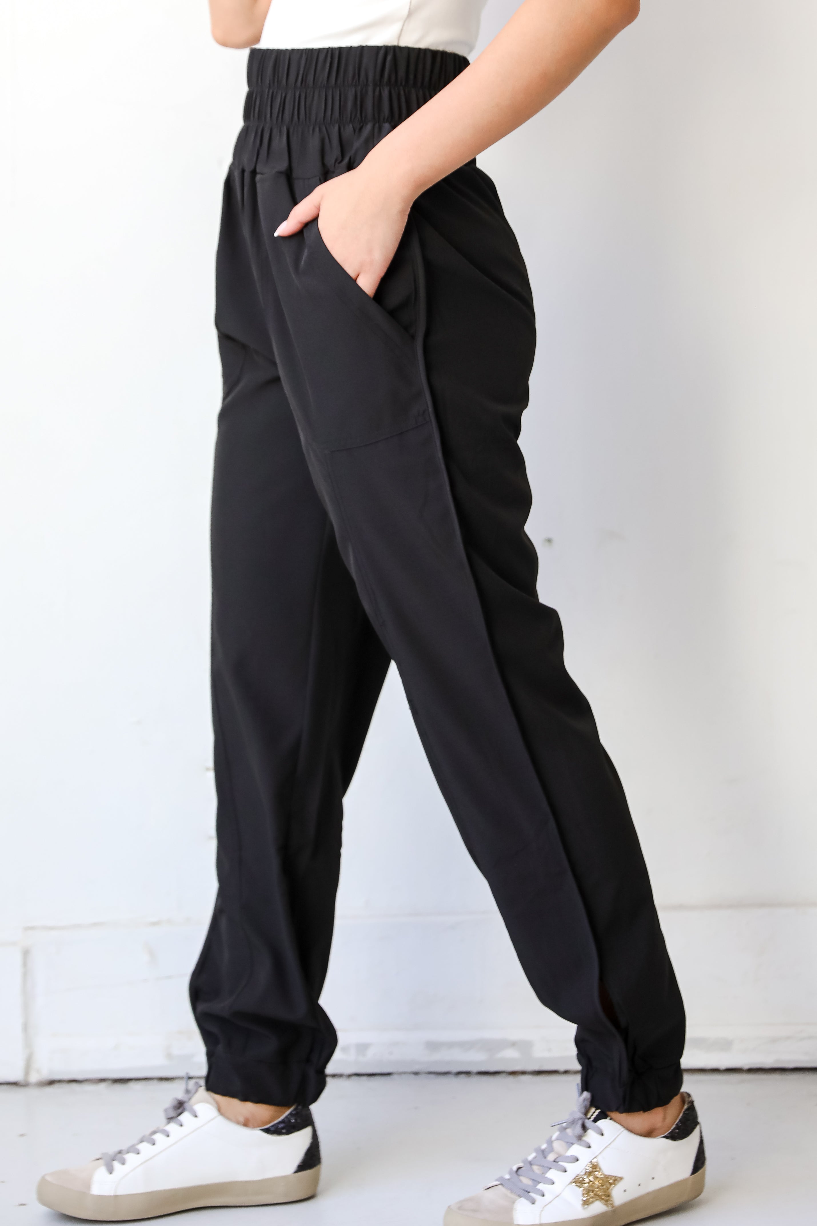 black Joggers side view