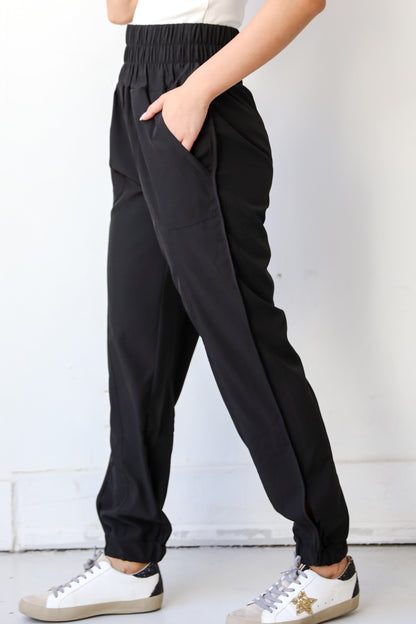 black Joggers side view