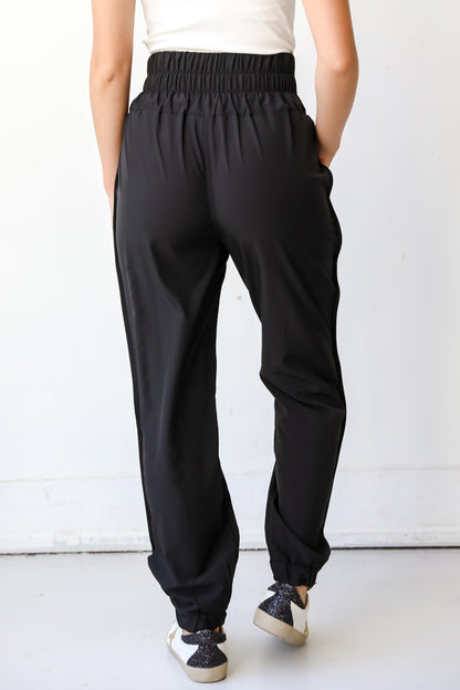 black Joggers back view