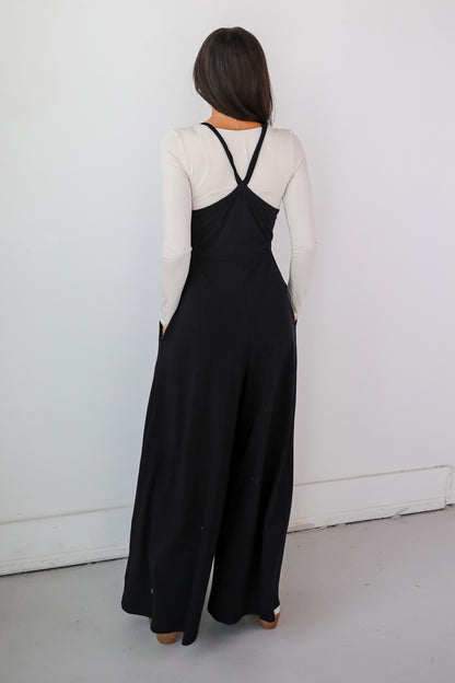 Irresistible Feelings Black Wide Leg Jumpsuit