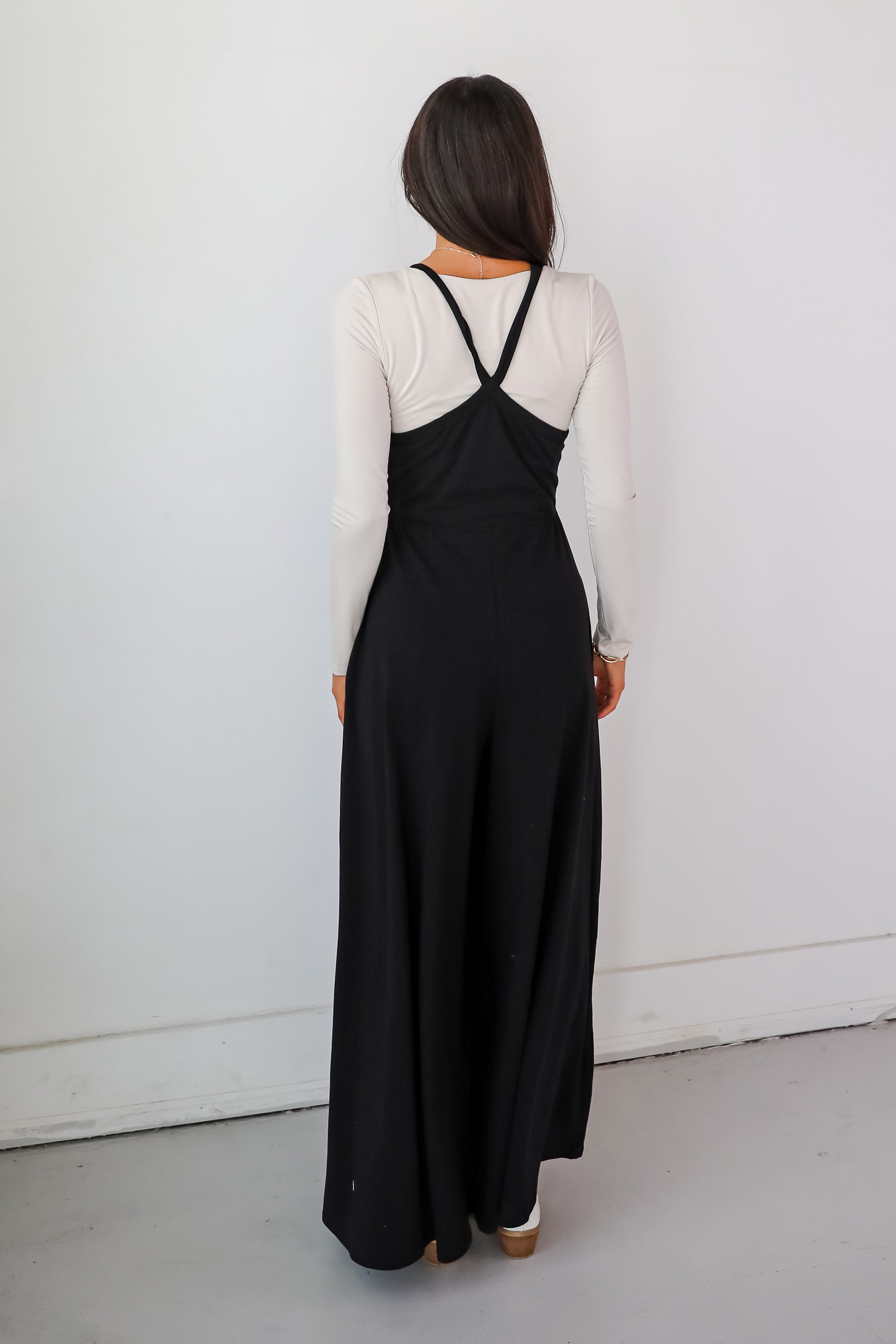 Irresistible Feelings Black Wide Leg Jumpsuit