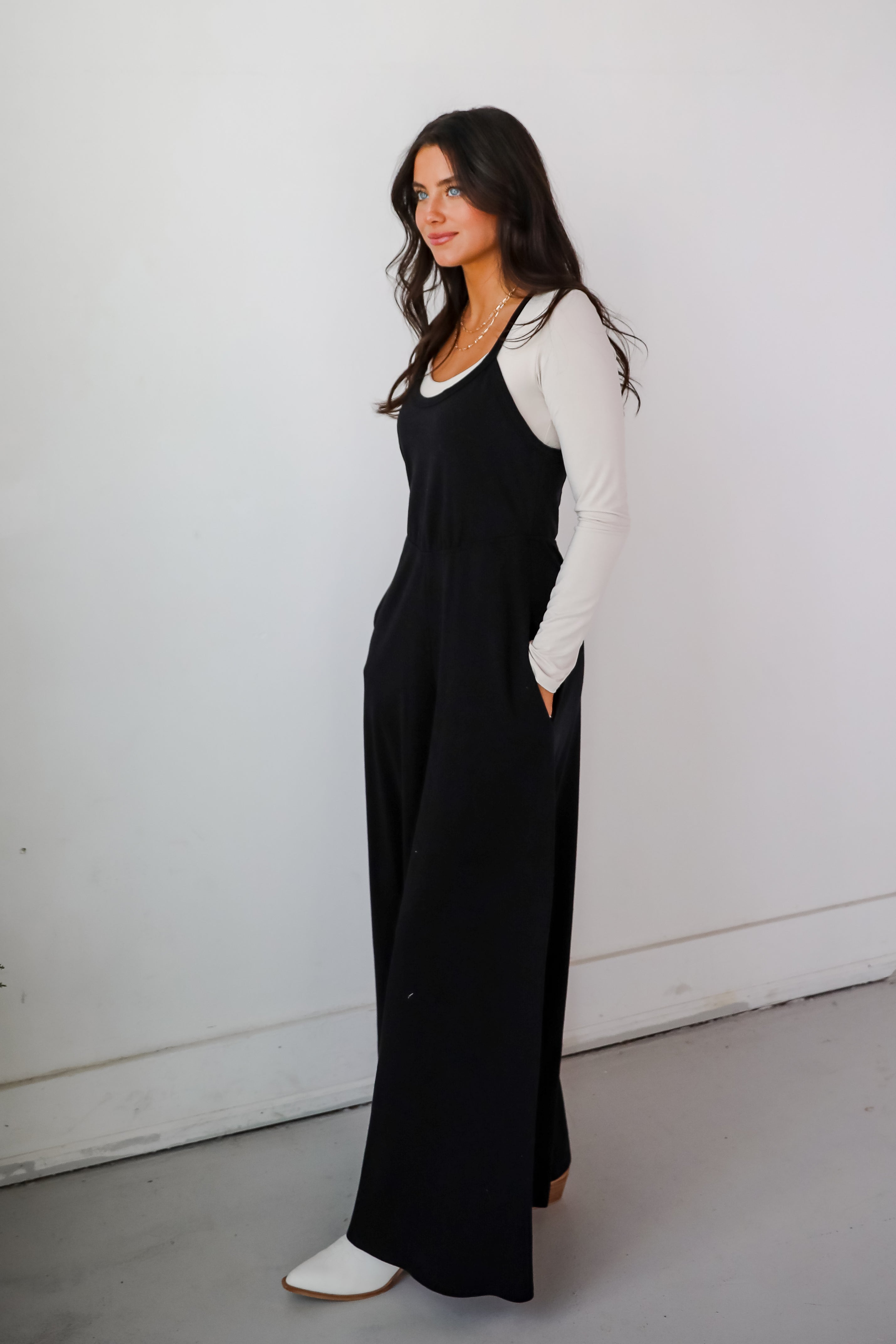 Irresistible Feelings Black Wide Leg Jumpsuit