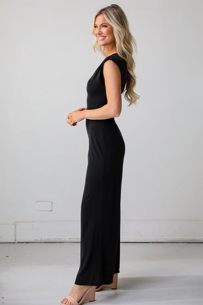 Authentically Yours Black Jumpsuit solid Black Jumpsuit