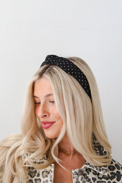 Ideal Sweetness Black Knotted Headband