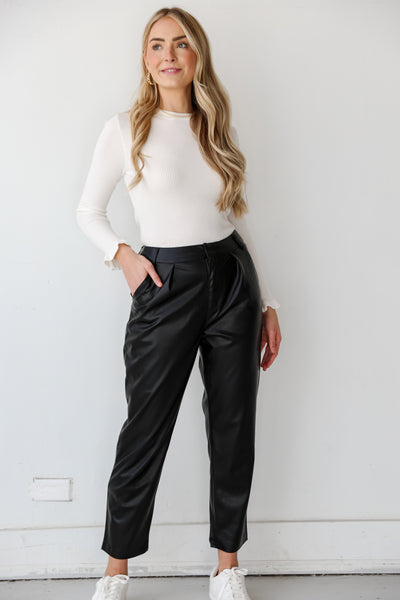 Black Leather Pants for women