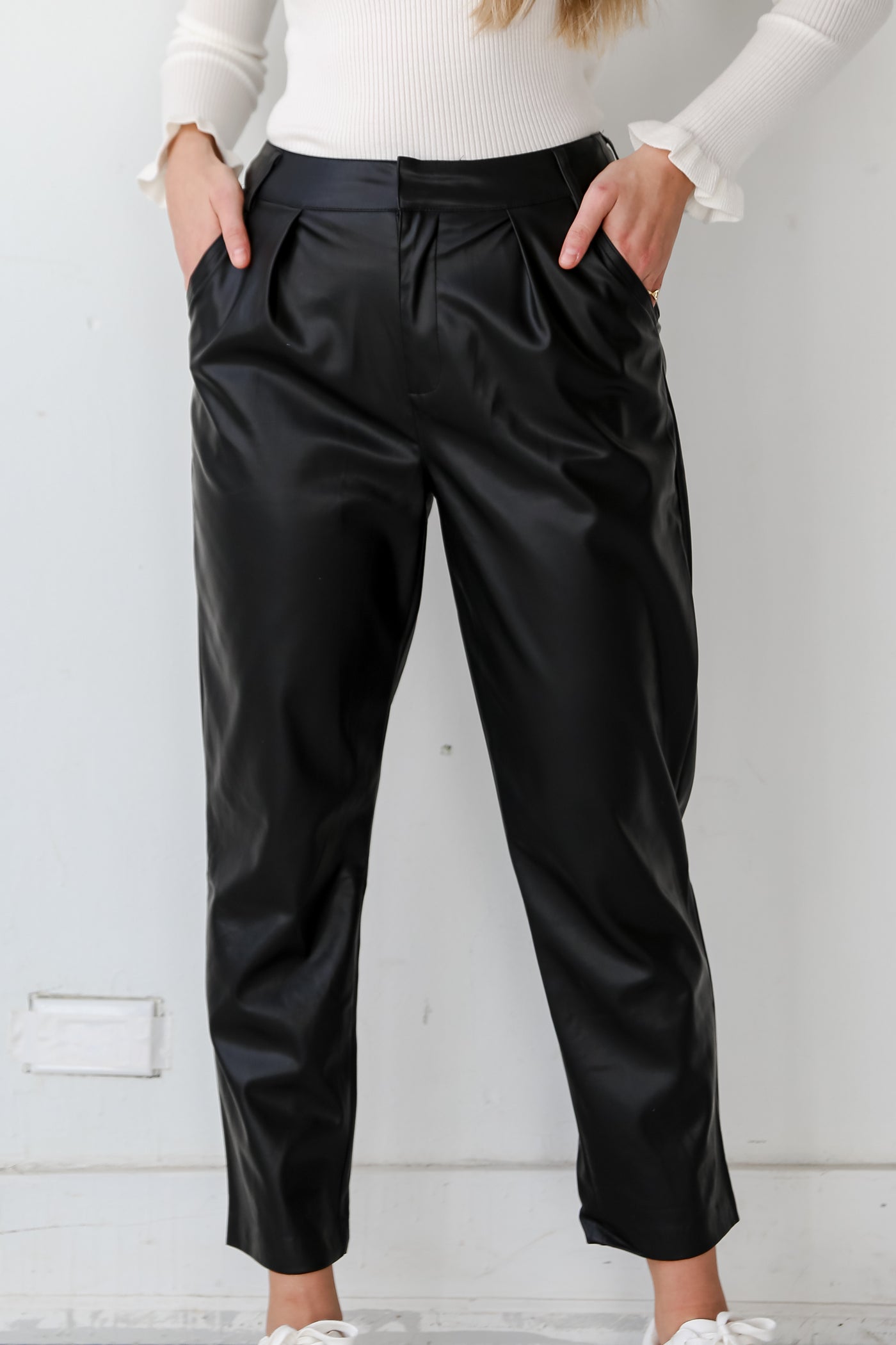 cute Black Leather Pants