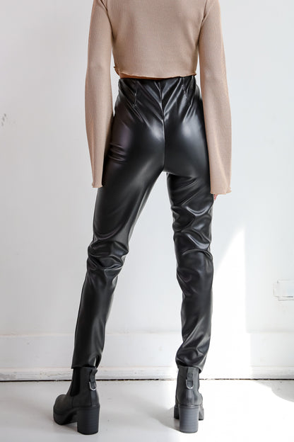 Regal Passion Black Leather Pants